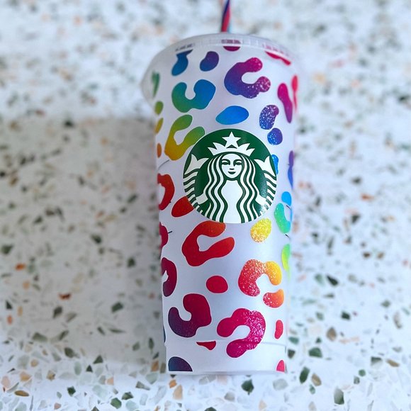 Leopard Print 24 oz Starbuck Cold Cup
